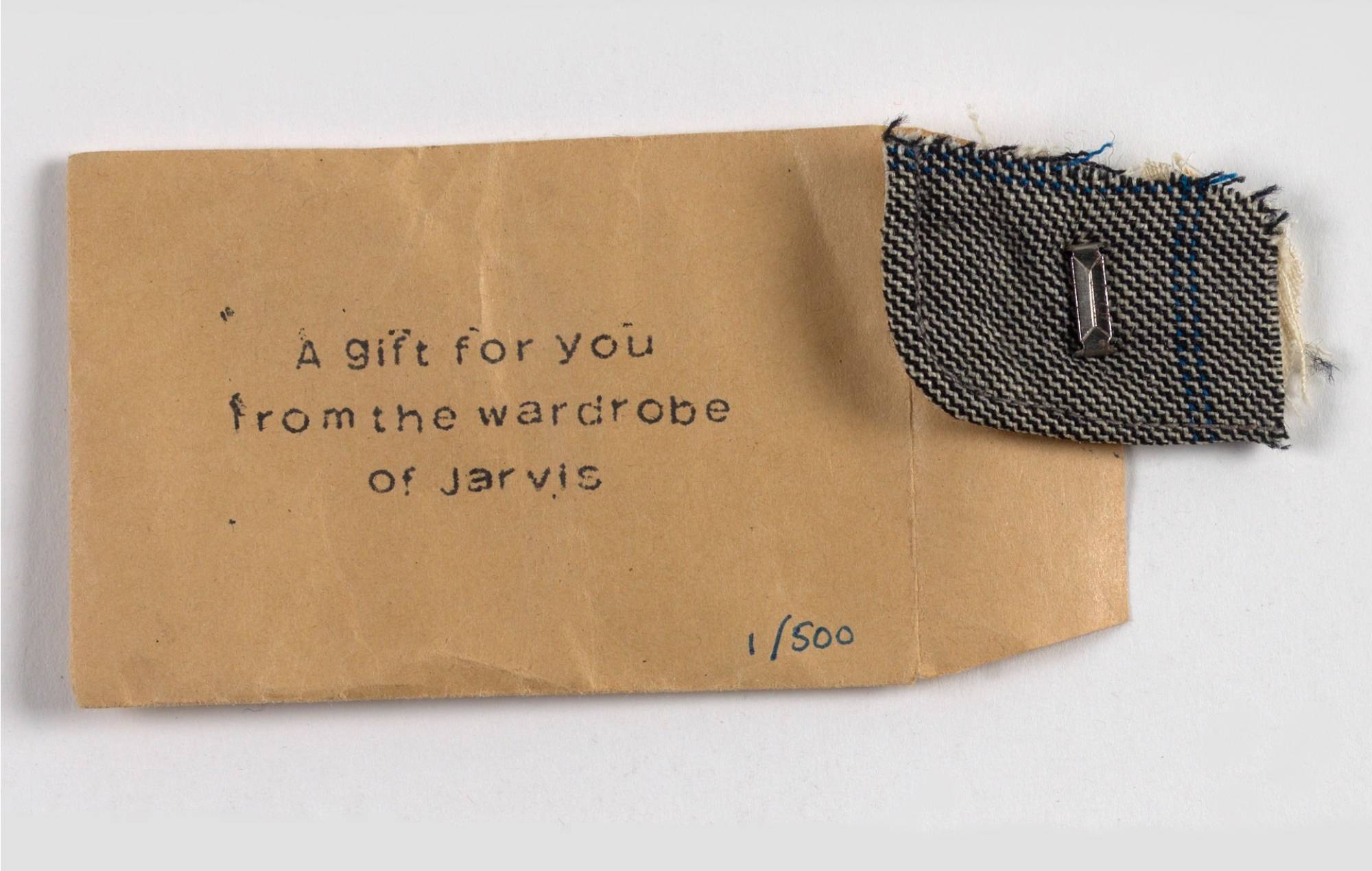 Material from Jarvis Cocker's trousers from 'I'm With Pulp – Are You?' Credit: Mark Webber